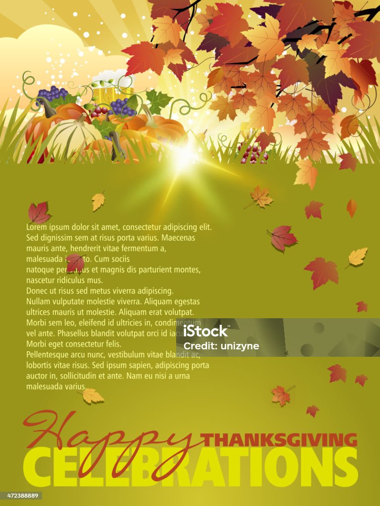 День благодарения праздники фон с местом для копии - Векторная графика День Благодарения роялти-фри