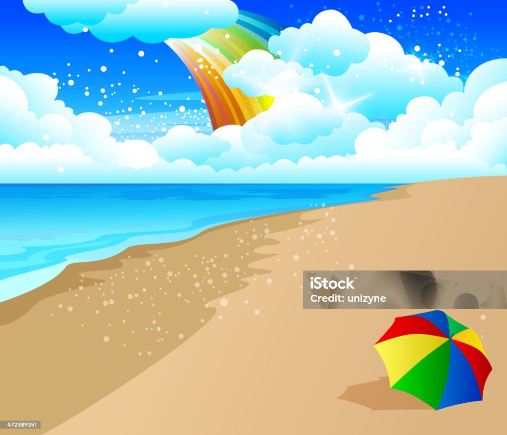 Summer Holiday Background with Copy space Summer Holiday Background with Copy space. Each element in a separate layers. Very easy to edit vector EPS10 file. It has transparency layers with blend effects. Beach stock vector