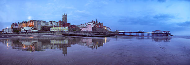 Cloudy day before sunrise over Cromer, United Kingdom