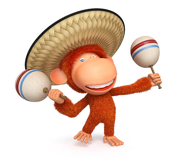 istock 3d monkey costs in a sombrero maracases 472392760