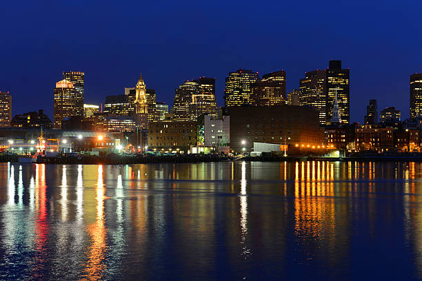 istock Boston Skyline at night, Massachusetts, USA 472392814