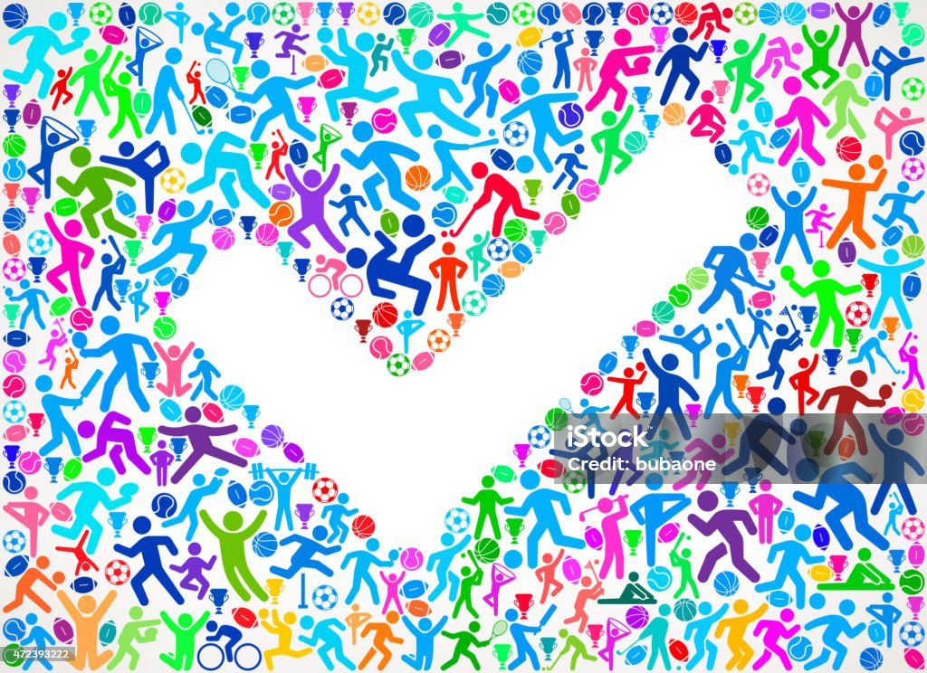 Sport Check Vector Check Mark Fitness Sports And Exercise Pattern Vector Background Stock ...