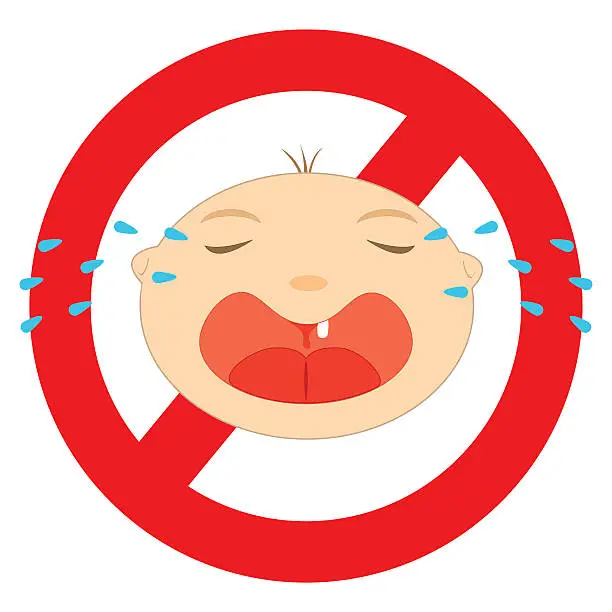 Vector illustration of No baby.