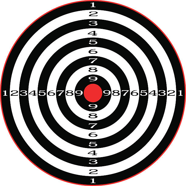 illustrazioni stock, clip art, cartoni animati e icone di tendenza di freccette bordo isolato su sfondo bianco.   vettore - dartboard target pub sport