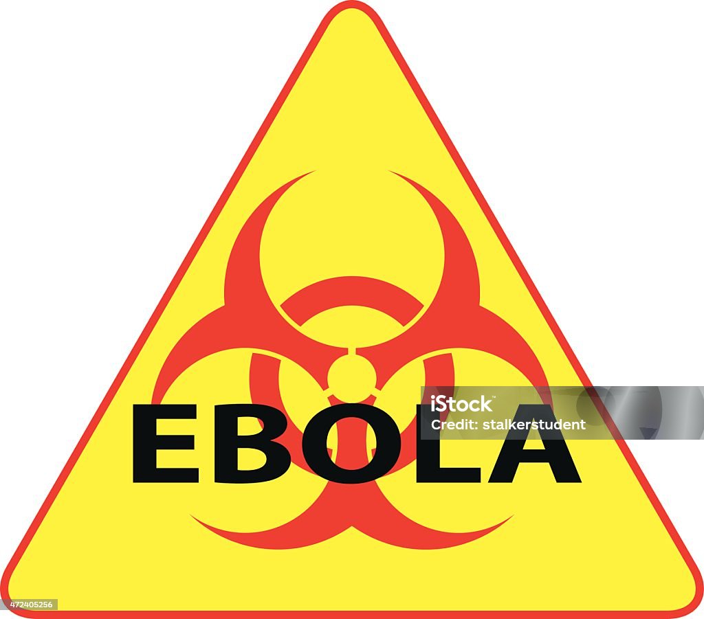 Ebola Biohazard Virus Danger Sign With Reflect Stock Illustration ...