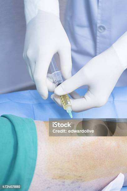 Surgeon Doctor Injecting Prp In Patient In Hospital Clinic Stock Photo - Download Image Now