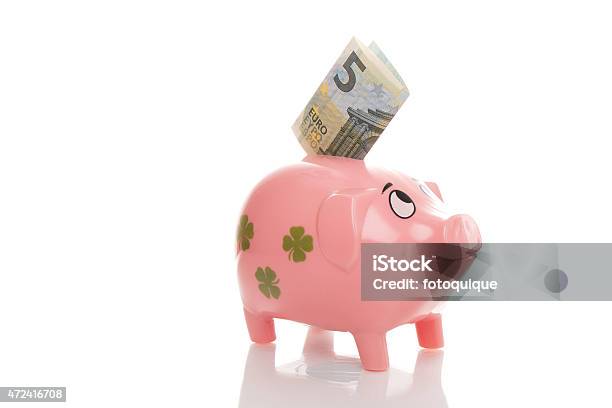 Pink Piggy Bank Euros Stock Photo - Download Image Now - 2015, Belaying, Budget