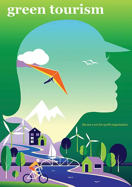Vector illustration of Green Tourism