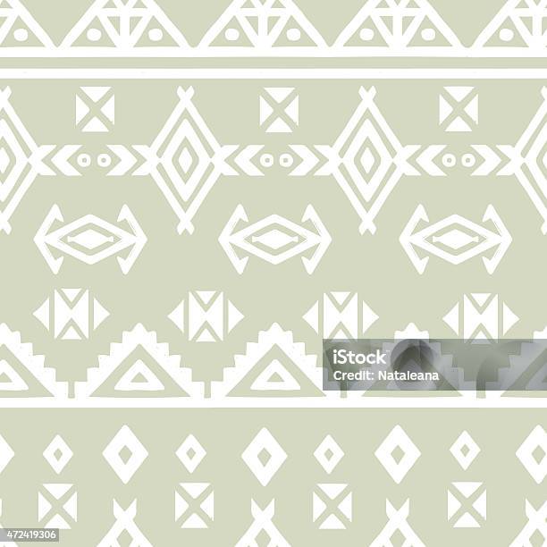 Tribal Art Ethnic Seamless Pattern Stock Illustration - Download Image Now - Pattern, Backgrounds, 2015