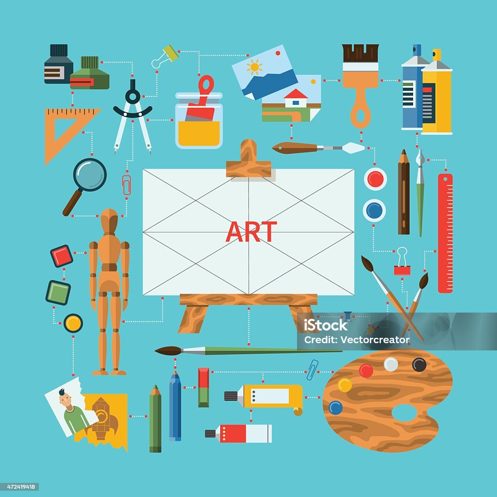 Vectorfinearts Flat Design Vector Fine Art Concept Stock Illustration - Download Image ...