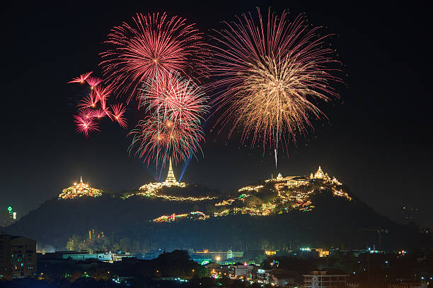 istock Festival firework annual at Phetchaburi province 472420022