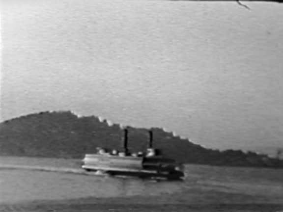 Old steamship - from 1930's film