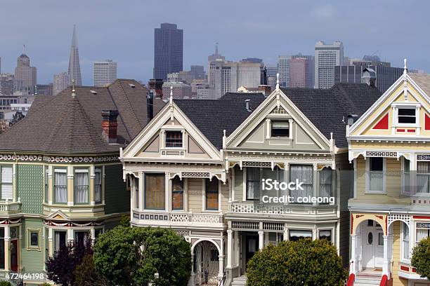 Alamo Square San Francisco Foto de stock y más banco de imágenes de 2015 - 2015, Aire libre, Arquitectura