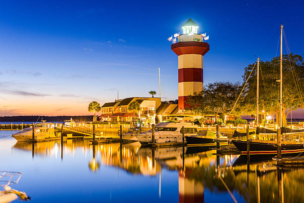 Hilton Head Lighthouse Hilton Head, South Carolina, USA at the Lighthouse. hilton head photos stock pictures, royalty-free photos & images