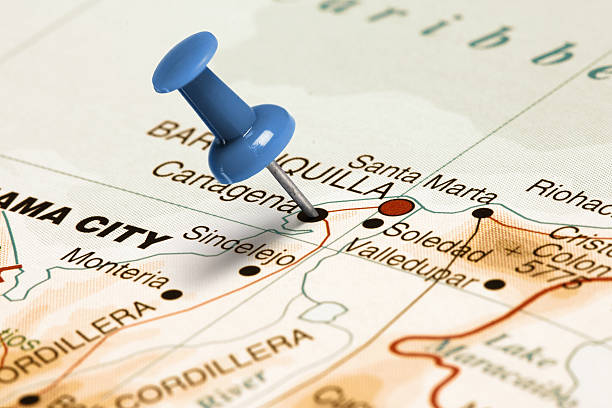 istock Location Cartagena. Blue pin on the map. 472466308