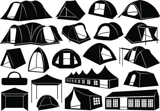 ilustrações, clipart, desenhos animados e ícones de tendas - tenda