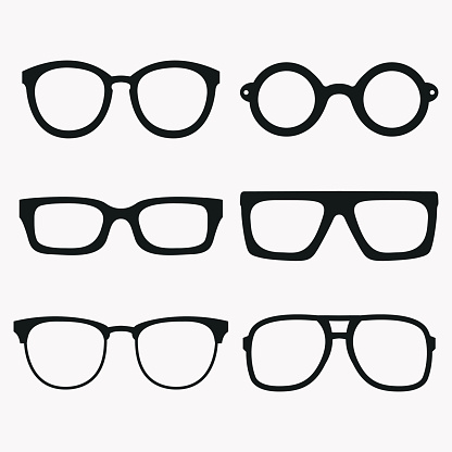A set of vector glasses frames.