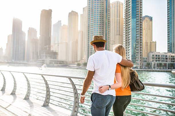 istock togetherness couple in vacations on Dubai Marina - UAE 472470582