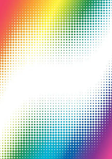 Vector illustration of halftone colorful background