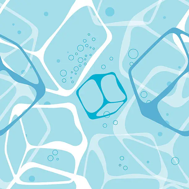 Vector illustration of seamless background ice cubes