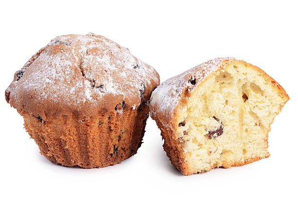istock Fruitcake with raisin isolated on white 472480704