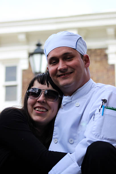 istock Culinary Student and Girlriend Pose For Camera 472481076