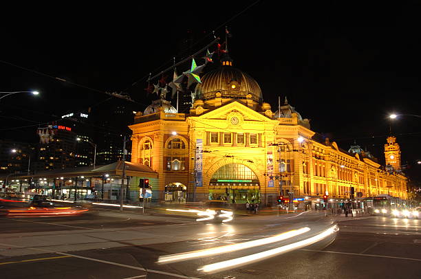 istock Flinders Street Station at Night 472481244