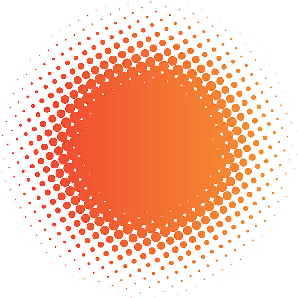 halftone sun halftone sun (vector design element) half tone stock illustrations