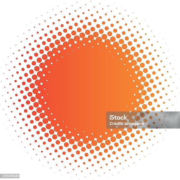 Halftone Sun Stock Illustration - Download Image Now - Exploding, Half Tone, Circle