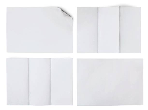 istock Collection of various  blank white paper on white background. each 472482262