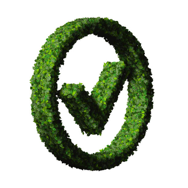istock Approved, ok, like, eco sign made from green leaves 472482808