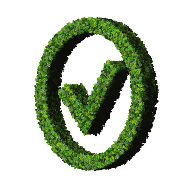 istock Approved, ok, like, eco sign made from green leaves 472482818