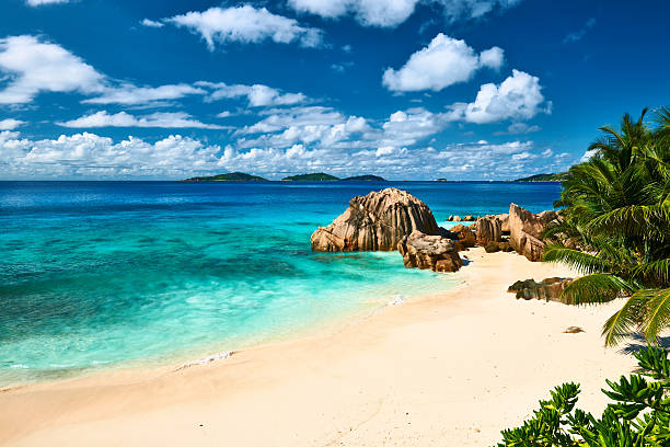 istock Beautiful beach at Seychelles 472483882