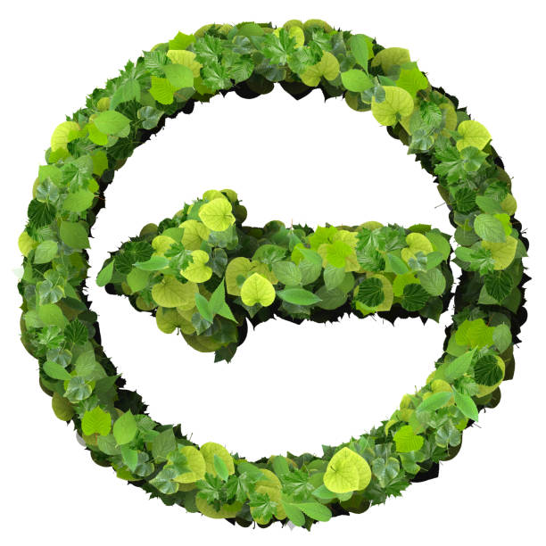 istock Arrow made from green leaves 472486834