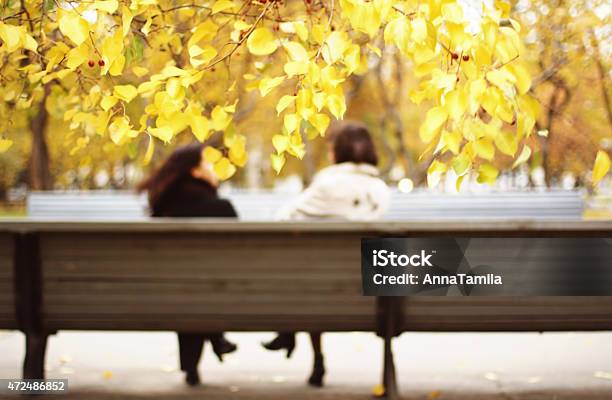 Abstract People In Autumn Park Stock Photo - Download Image Now - 2015, Abstract, Adult