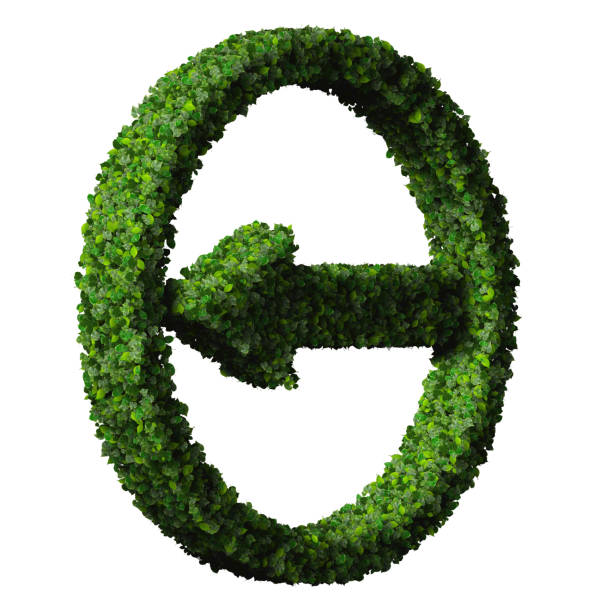 istock Arrow made from green leaves 472488182