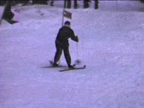 Ski Crash--From 1950's film