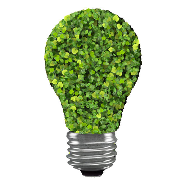 istock Eco bulb made from green leaves 472491678
