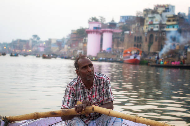 istock Boat Man from Varanasi India 472491854