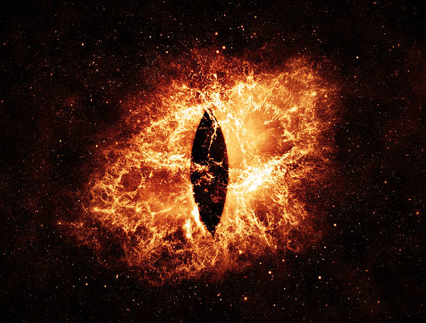 Burning Eyes - Elements of this Image Furnished by NASA These'd be the kind of eyes that devour souls. These'd be the kind of eyes that devour souls. dragon stock pictures, royalty-free photos & images