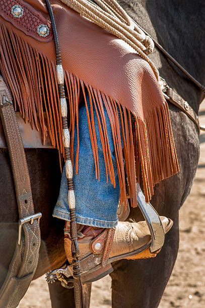 istock Detail, Cowboy on Horseback 472494070
