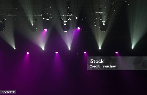 Stage Lights On Concert Stock Photo - Download Image Now - 2015, Abstract, Anticipation