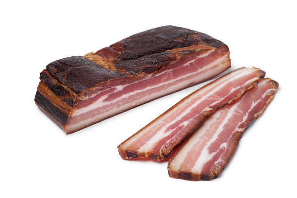 alemán schwarzwalder seitenspeck - smoked bacon fotografías e imágenes de stock