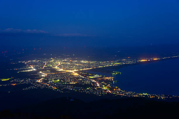 istock Night scene of Mutsu city 472496630