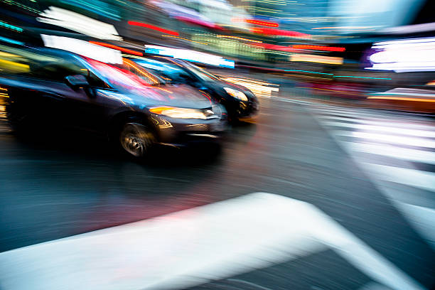 istock Domestic Cars in motion blur 472499748