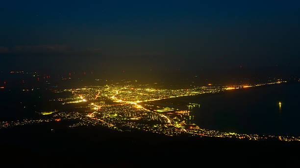 istock Night scene of Mutsu city 472501528