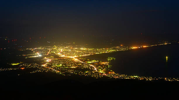 istock Night scene of Mutsu city 472501540
