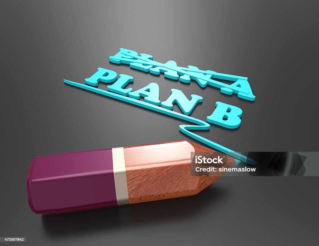 plan a-plan b-concept for change of plan 2015 Stock Photo