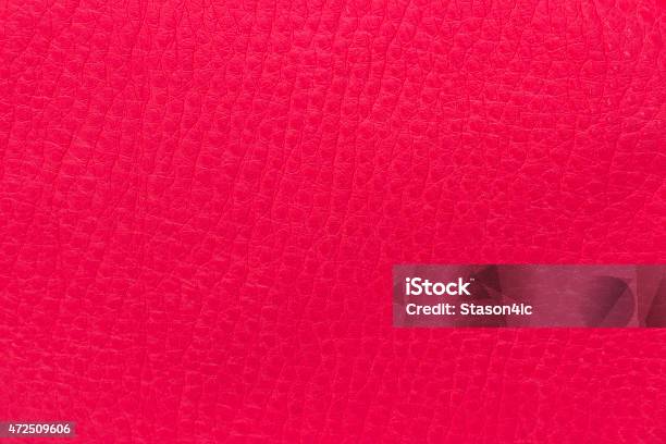 Texture Of Bright Red Semileather Stock Photo - Download Image Now - 2015, Abstract, Artificial