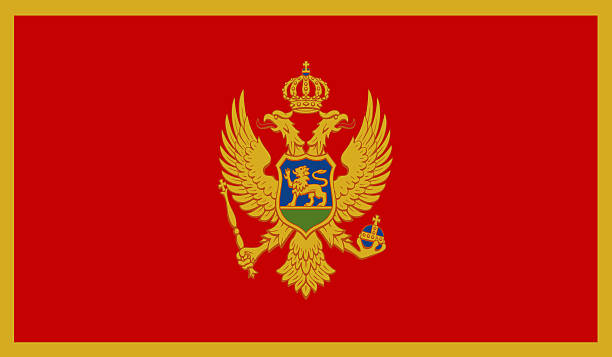montenegro flag - karadağ bayrağı stok fotoğraflar ve resimler